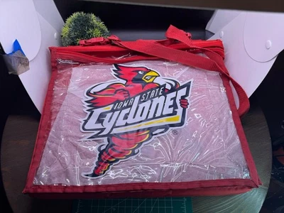Cojín de asiento Iowa State Cyclones rojo dorado nuevo reversible con asa Foto 1 de 3