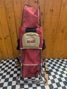 Brevi hiking baby backpack carrier VGC no damage maroon colour holidays walking - Picture 1 of 8