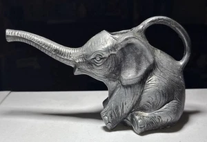 Vintage Aluminum Elephant Watering Can Original Patina Korea 8-1/2”x 5 1/4”x 4” - Picture 1 of 9
