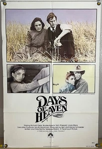 DAYS OF HEAVEN FF ORIGINAL ONE SHEET MOVIE POSTER LINDA MANZ BROOKE ADAMS (1978) - Bild 1 von 2