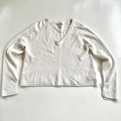 Suéter Athleta Felicity Acogedor Cuello en V Magnolia Blanco Pequeño #466767 Foto 1 de 4