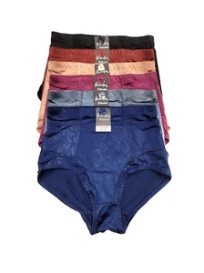 2 4 6 8 Satin Pocket High Waist Full Coverage Tummy Control Brief Girdle Panty  - Picture 1 of 11