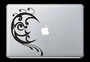 Design Flower Decal Sticker Apple Mac Book Air/Pro Dell Laptop Moon Vehicle Car - Picture 1 of 2