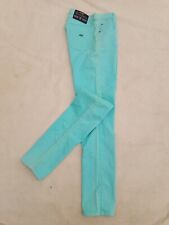 Thomas Burberry Stretch Jeans Woman's Medium Mint Green High Waist Made in Spain