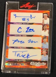 Bacot Love Nance Nickel Lively ++ 2022-23 Leaf MultiGraphics Octo 8 Auto #d 4/5 - Picture 1 of 2