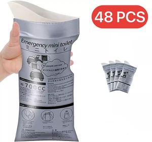 Pack of 48 Disposable Urinal Bags Camping Pee Bags Unisex Urine Bag Vomit Bag - Picture 1 of 9