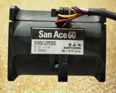 SANYO 2.7A/3.2A/4A 6076 12V 9CR0612P0S06/S05/J50/G04 Industrial Cooling Fan - Image 1 of 4