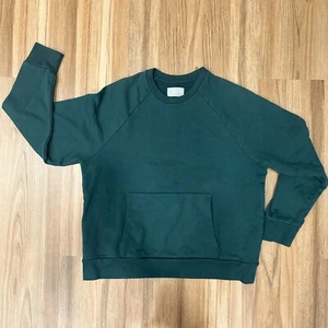 Maglione Everlane Uomo XL The Boxy Tutti i Giorni Cotone Biologico Verde Girocollo - Foto 1 di 7