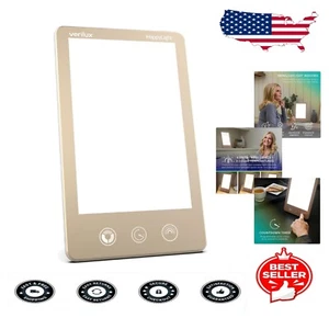 Ultra-Thin Desk Lamp with 10,000 Lux - HappyLight Luxe for Bright Mood & Focus - Picture 1 of 8