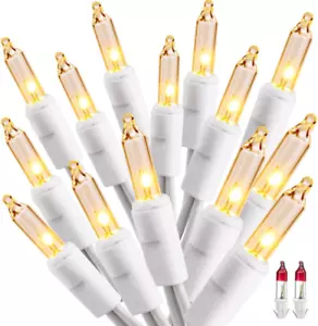 Warm Christmas Twinkle Lights - 21.63Ft 100 Count Clear Christmas Lights, UL Cer - Picture 1 of 7