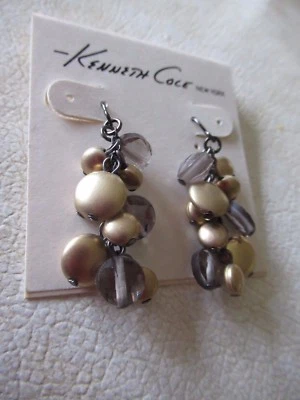 NWT Kenneth Cole Multi Color Dark Tone Drop Cluster Earrings - Image 1 of 4