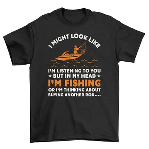 "6 Feet Deep Fishing Expedition" - Funny T-shirt, 100% Cotton Tee, Unisex Design - Picture 1 of 46