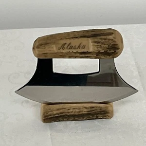Coltello Alaska Ulu con supporto della fabbrica Ulu - Foto 1 di 8