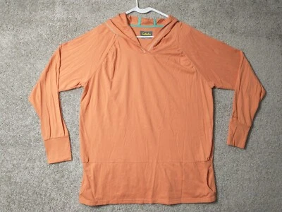 Cabelas Sweatshirt Womens 2XL Orange Blue Hoodie Long Sleeve Ladies - Image 1 of 4