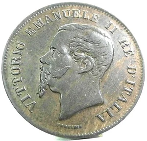 Vittorio Emanuele II (1862 Napoli) 5 CENTESIMI - Imagen 1 de 8