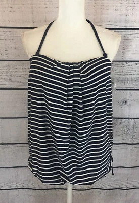Traje de baño Tankini a rayas azul marino y blanco antiguo para mujer talla grande nuevo con etiquetas Foto 1 de 4