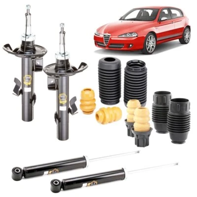 GOPARTS KIT AMMORTIZZATORI ANTERIORI POSTERIORI COMPLETO CON TAMPONI PER ALFA ROMEO 147