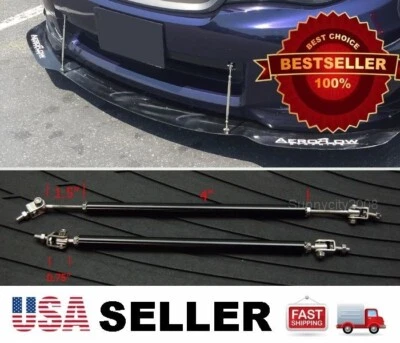 Divisor difusor labial parachoques varilla extensión ajustable negro 5,5"-8,5" para Chevy Foto 1 de 4