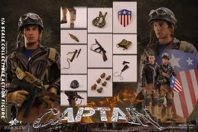 In Stock New FISH BONETOYS FB-Z013 1/6 America World War II Captain Figure Foto 1 de 4