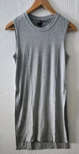 Betsey Johnson Performance Heather Grey Tank Dress with Side Slits XS - Picture 1 of 8