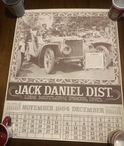 White Steamer Touring Car (1906) On A Jack Daniel Poster. RARE LOOK PHOTOS