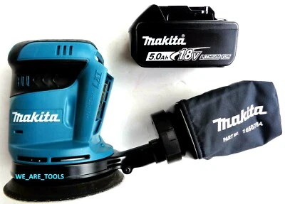 Nueva lijadora orbital inalámbrica Makita XOB01 18 voltios 5", (1) BL1850B 5.0 batería LXT Foto 1 de 4