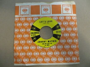 Johnny Mathis – Let's Love / You Are Beautiful - 1958 Columbia 4-41304 7" Single - Picture 1 of 4