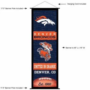 Denver Broncos Room Banner Poster Art Canvas - Picture 1 of 3
