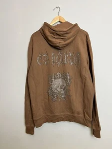 Rare Ed Hardy Christian Audigier Y2K Rhinestone Skull Hoodie - Picture 1 of 5