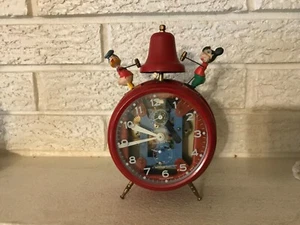 Vintage 1950's Mickey Mouse & Donald Duck Disney Busy Boy Alarm Clock Germany - Picture 1 of 7