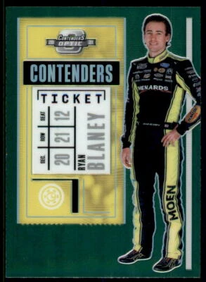 2021 Panini Chronicles Contenders Optic Green Ryan Blaney Team Penske #16 - Image 1 of 2
