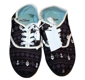 Disney Frozen Olaf Damen Schwarz Sport Schnürschuhe Sneaker Schuhe 7-10 - Bild 1 von 8