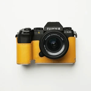 Leather Metal Insert Camera Cover Half Case For Fujifilm XS20 X-S20 Handmade - Picture 1 of 34
