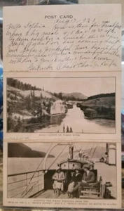 Cartolina d'epoca menu 1927 SS principe George piroscafo Canada linee Alaska colazione - Foto 1 di 5