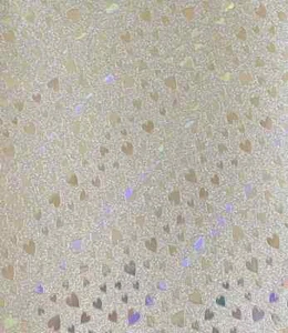 1000 Sheet A4 Sparkly Self Adhesive Silver Glitter Paper 80gsm Holograpic Hearts - Picture 1 of 3