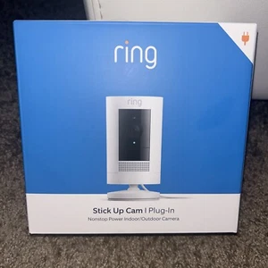 New Ring Stick Up 8SW1S9-WEN0 Indoor/Outdoor Wired 1080p Security Camera - White - Picture 1 of 2