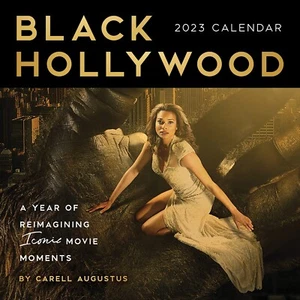 Calendrier mural hollywoodien noir 2023 : 12 mois de moments cinématographiques emblématiques réinventés - Photo 1/7