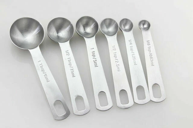 TECHTONGDA Stainless Steel Measuring Spoon - Set of 6