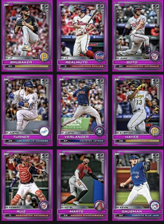 [DIGITAL] Topps Bunt - 2022 Base 22 S1 - Tier 6 Pink - JB to ZW - Pick - Image 1 of 1