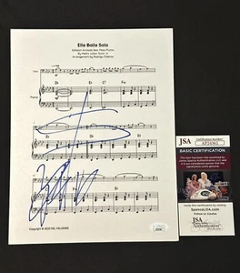 Peso Pluma Signed Autographed 8.5x11 Lyric Sheet JSA COA Ella Baila Sola DOBLE P - Picture 1 of 2