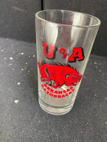 Vintage University of Arkansas Razorbacks Collector’s Glass Cover
