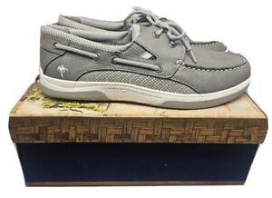 New Margaritaville Steady Grey Boat Shoes Size 10.5 - Free Shipping