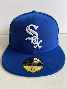 NEW ERA 59FIFTY FITTED AUTHENTIC HAT CAP MLB WHITE SOX BLUE - Picture 1 of 4