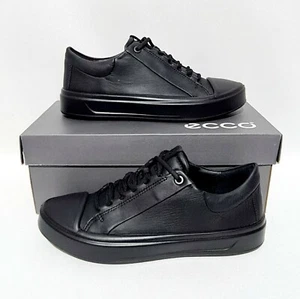 Zapatos de cuero negro Ecco Reino Unido 4,5 EU 37 planos cómodos trabajo informal para mujer - Imagen 1 de 8