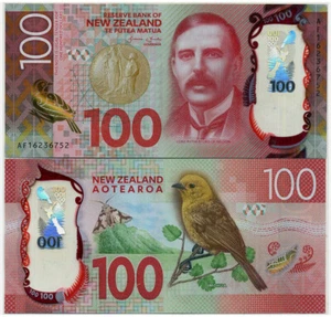 2015 2016 New Zealand 100 Dollars Polymer P 195 NEW UNC Banknotes - Picture 1 of 2
