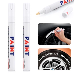 2/4/6/12pcs White Paint Pen Marker Car Tyre Tire Metal Permanent Pens Universal - Picture 1 of 10