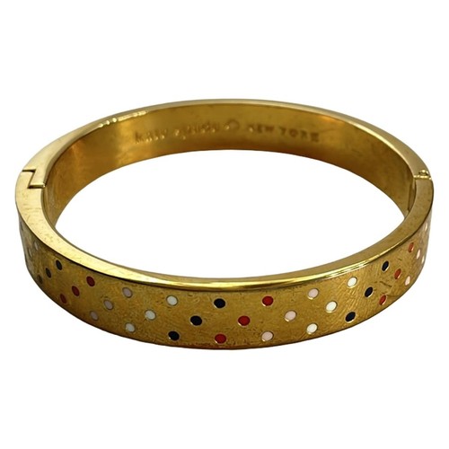 Autentico Kate Spade Bracciale Multi Hardware Rosso Oro