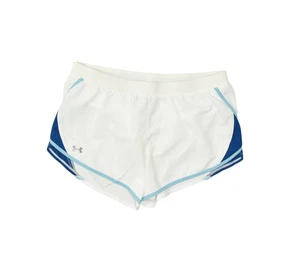 Under Armour Women's White Blue Running Athletic Shorts Loose Fit Size XL - Picture 1 of 8