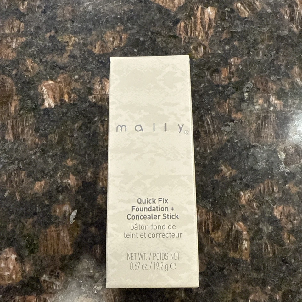 Lot / 2 Mally Quick Fix Foundation Concealer Stick Fair 0.67 oz (x2)