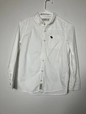Camisa Abercrombie and Fitch Niños Abotonada Niños 9/10 Blanca Escuela Preppy Foto 1 de 4